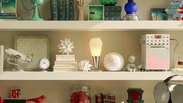 Video Reference: Shelf, Shelving, Room, Furniture, Wall, Interior design, Hutch, Living room, Christmas decoration, Home, Person