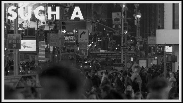 Video Reference: black, black and white, urban area, crowd, monochrome photography, city, metropolis, monochrome, night, street