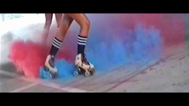 Video Reference: Roller skates, Footwear, Roller skating, Roller sport, Skating, Pink, Human leg, High heels, Leg, Sports equipment
