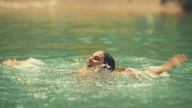 Video Reference: water, swimming, water sport, wave, leisure, fun, sea, recreation, girl, vacation