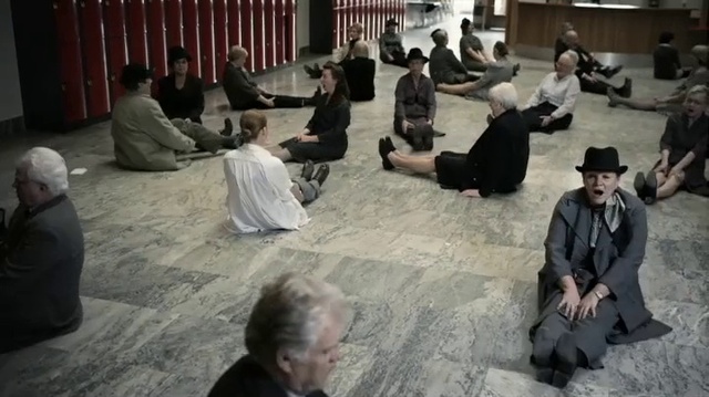 Video Reference: Sitting, Event, Temple, Crowd, Flooring