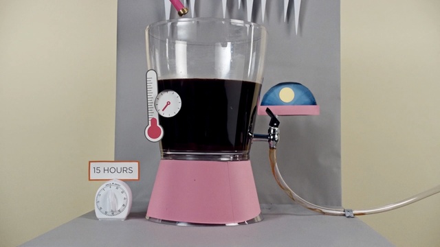 Video Reference: small appliance, coffeemaker, product, home appliance, mixer, espresso machine, blender, Person