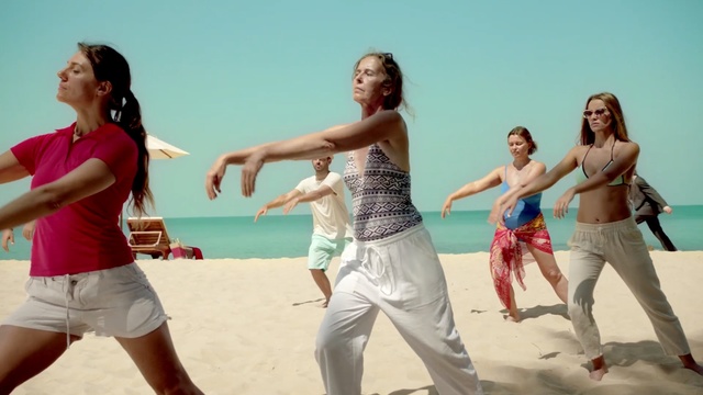 Video Reference: fun, vacation, summer, leisure, girl, dance, performing arts, trunk, abdomen, tourism, Person