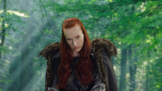 Video Reference: Hairstyle, People in nature, Flash photography, Sunlight, Happy, Natural material, Fawn, Wood, Tree, Fur clothing