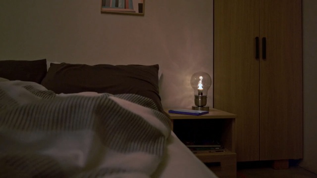 Video Reference: room, bedroom, property, light, furniture, wall, lighting, bed, interior design, home