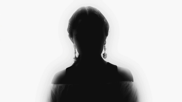 Video Reference: Hair, White, Black, Face, Shoulder, Neck, Silhouette, Black-and-white, Hairstyle, Head