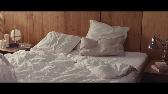 Video Reference: bed sheet, bed, furniture, bed frame, room, duvet cover, mattress, textile, product, bedroom