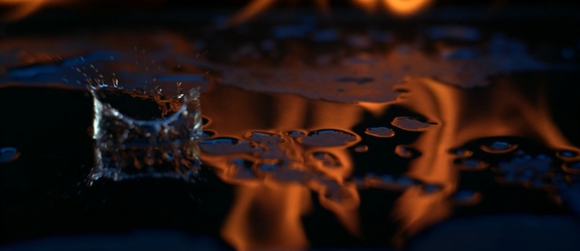 Video Reference: blue, water, darkness, reflection, light, night, atmosphere, macro photography, flame, midnight