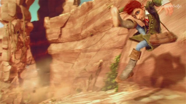 Video Reference: Canyon, Rock, Tree, Formation, Animation, Screenshot, Fictional character, Art, Table, Sitting, Board, Bear, Man, Cutting, Cat, Made, Large, Holding, Cake, Doing, Riding, White, Standing, Cartoon