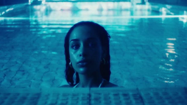 Video Reference: Blue, Face, Water, Swimming pool, Head, Aqua, Turquoise, Eye, Leisure, Fun, Person