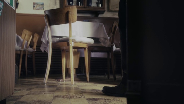 Video Reference: Chair, Light, Floor, Room, Furniture, Table, Flooring, Darkness, Wood, House