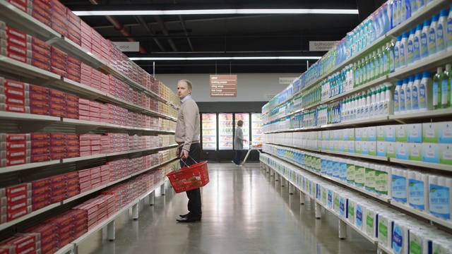 Video Reference: Supermarket, Aisle, Product, Building, Grocery store, Retail, Shelf, Inventory, Customer