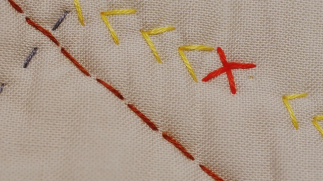 Video Reference: needlework, textile, material, embroidery, stitch, craft, art, pattern