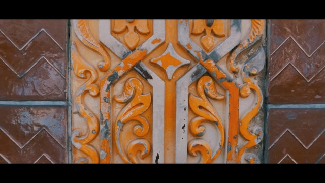 Video Reference: wall, modern art, art, carving, wood, material, pattern, visual arts, wood stain, metal, Person