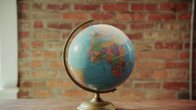 Video Reference: Globe, World, Turquoise, Sphere, Interior design, Earth, Circle, Planet, Map, Turquoise
