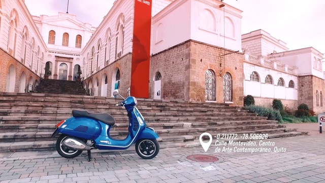Video Reference: Scooter, Vespa, Vehicle, Mode of transport, Wall, Car, Architecture, Photography, Building