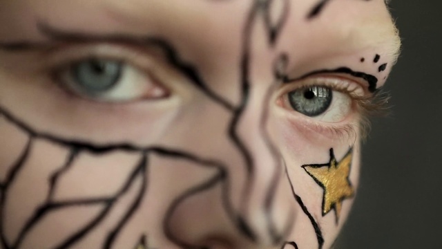 Video Reference: Face, Eyebrow, Cheek, Nose, Forehead, Skin, Head, Close-up, Eye, Illustration