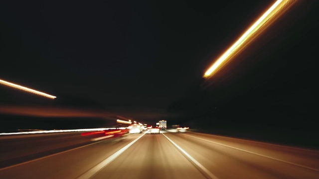 Video Reference: Highway, Road, Night, Freeway, Light, Lane, Sky, Infrastructure, Mode of transport, Lighting