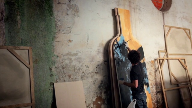 Video Reference: Wall, Room, Wood, Visual arts, House, Plaster, Paint, Art
