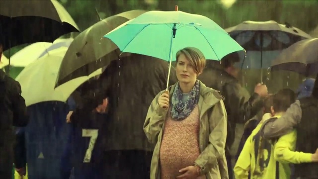 Video Reference: Umbrella, Green, Organism, Leaf, Adaptation, Outerwear, Fun, Fashion accessory, Photography, Rain, Person