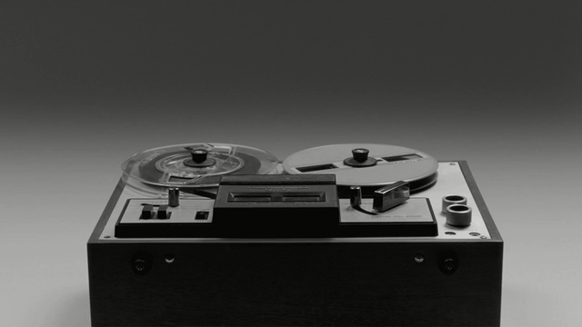 Video Reference: black and white, record player, product, electronics, product, monochrome, electronic instrument, monochrome photography