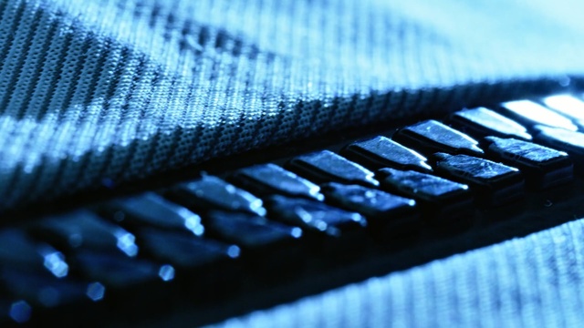 Video Reference: blue, close up, material, macro photography, angle, Person