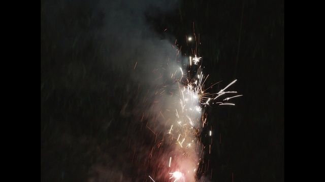 Video Reference: fireworks, event, darkness, night, explosive material, smoke, fête, new year's eve, sky, public event