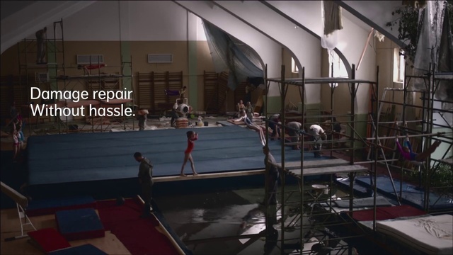 Video Reference: Flip (acrobatic), Architecture, Leisure centre, Building, Trampoline, Competition event, Leisure, Gymnastics, Sport venue, Trampolining--Equipment and supplies