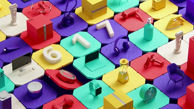 Video Reference: Plastic, Toy, Design, Material property, Magenta, Circle, Toy block, Square, Games, Art