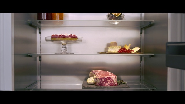 Video Reference: Shelf, Display case, Furniture, Room, Material property, Table, Shelving, Interior design, Still life photography, Cuisine