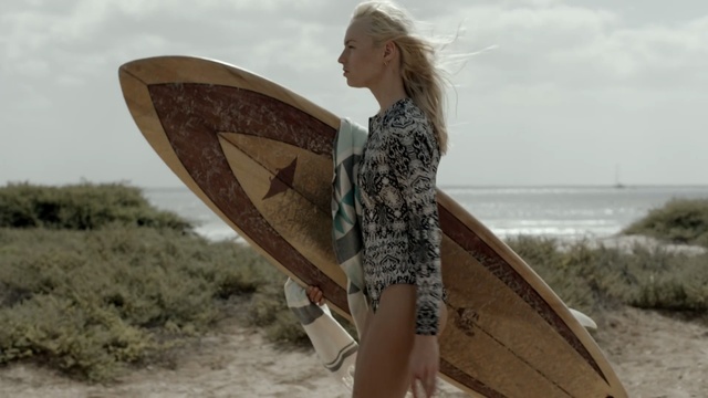 Video Reference: Surfing Equipment, Surfboard, Surfing, Photo shoot, Photography, Surfer hair, Model, Bikini, Sports equipment, Swimwear