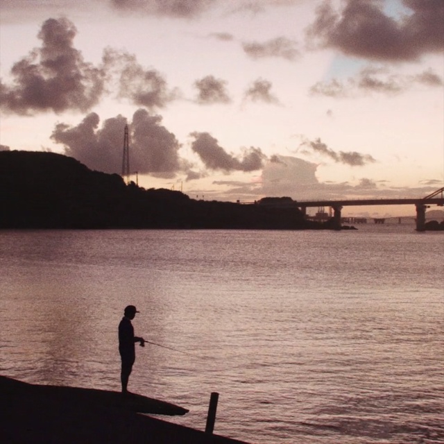 Video Reference: sky, water, horizon, sea, cloud, sunset, calm, loch, sunrise, shore, Person
