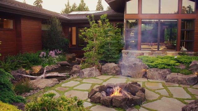 Video Reference: yard, backyard, landscape, plant, garden, courtyard, walkway, home, landscaping, real estate