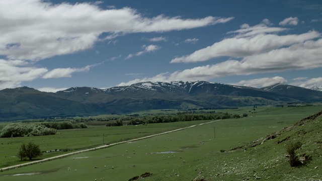 Video Reference: Mountainous landforms, Highland, Mountain, Mountain range, Hill, Sky, Grassland, Valley, Wilderness, Fell