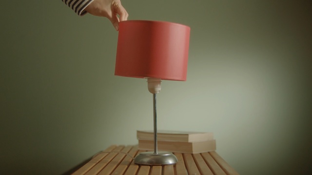 Video Reference: Lampshade, Lighting accessory, Lamp, Light fixture, Lighting, Floor, Wood, Table, Plywood, Flooring