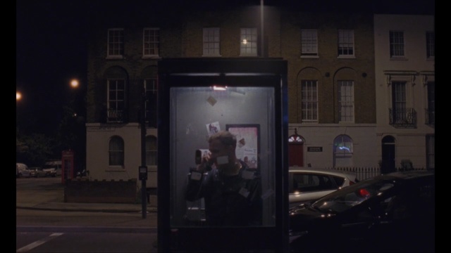 Video Reference: night, darkness, technology, window, street, light fixture, advertising, midnight, city, screenshot, Person