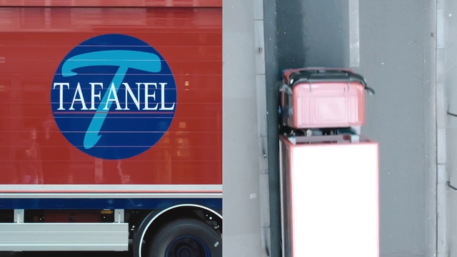 Video Reference: Blue, Transport, Motor vehicle, Vehicle, Commercial vehicle, Truck, Car, Trailer, Graphics, Freight transport
