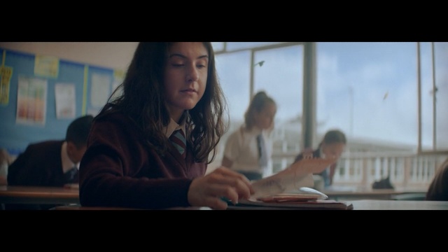 Video Reference: girl, sitting, screenshot, conversation, fun, scene, Person
