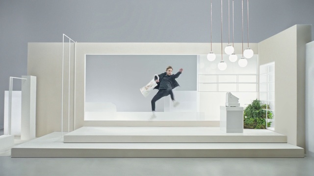 Video Reference: White, Product, Wall, Room, Interior design, Floor, Architecture, Window, Ceiling, Photography