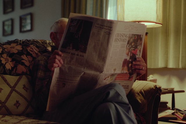 Video Reference: Comfort, Newspaper, Publication, Font, News, Linens, Wood, Reading, Event, Sitting