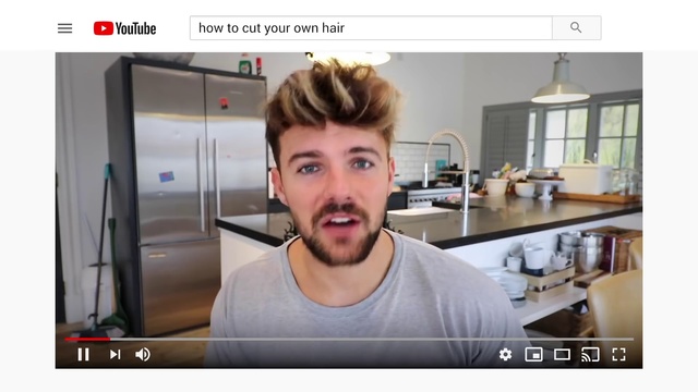 Video Reference: Hair, Face, Chin, Forehead, Eyebrow, Facial hair, Jaw, Nose, Hairstyle, Cheek