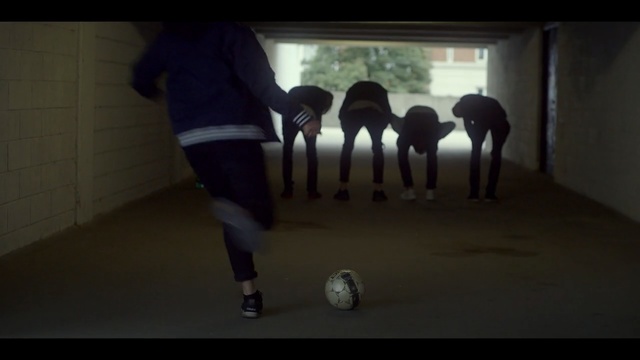 Video Reference: Black, Photograph, Ball, Darkness, Joint, Human leg, Leg, Photography, Fun, Soccer ball