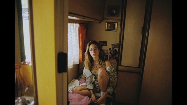 Video Reference: Yellow, Snapshot, Room, Long hair, Mirror, Fun, Black hair, Dress, Photography, House