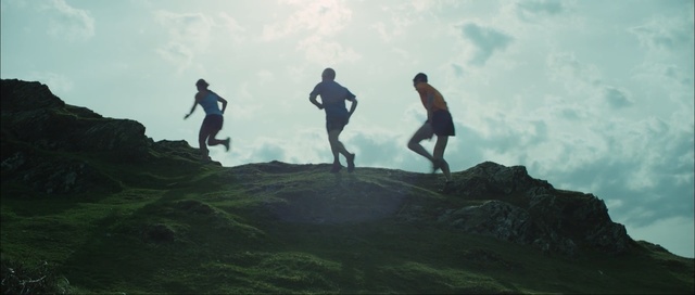 Video Reference: sky, mountainous landforms, mountain, cloud, rock, tree, extreme sport, hill, terrain, adventure, Person