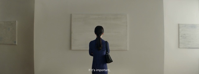 Video Reference: exhibition, art exhibition, art, art gallery, modern art, tourist attraction, museum, art dealer, Person