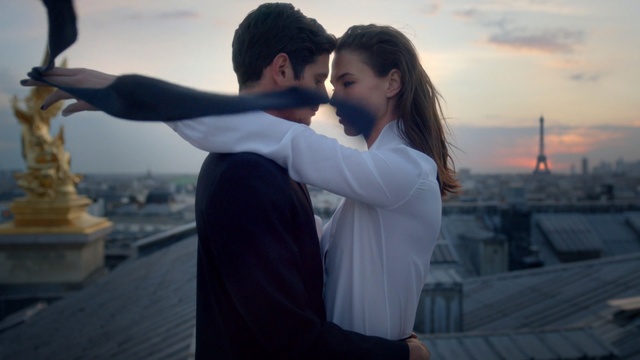 Video Reference: photograph, romance, sky, girl, interaction, sunlight, hug, flash photography, evening, love, Person