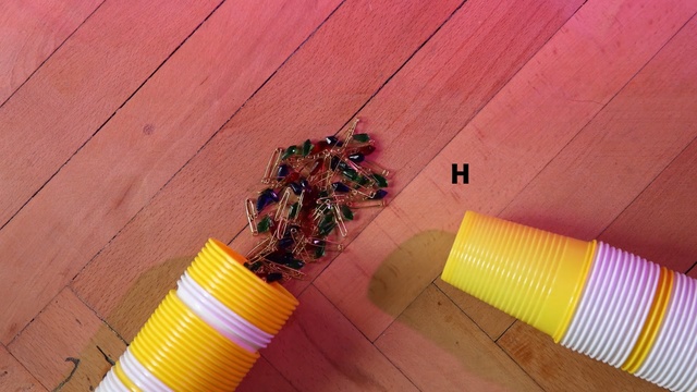 Video Reference: yellow, pink, light, orange, wood, line, flooring, floor, hardwood, angle, Person