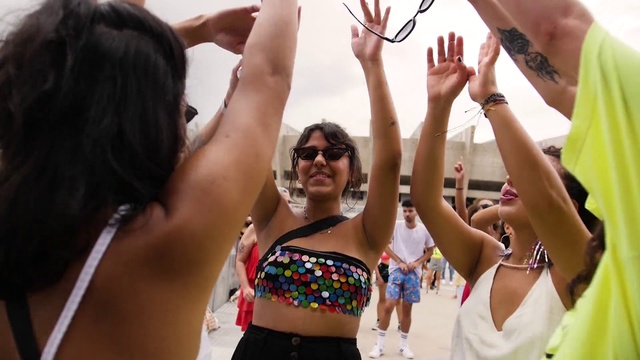 Video Reference: Event, Fun, Spring break, Abdomen, Gesture, Festival, Happy, Party, Dance, Cheering