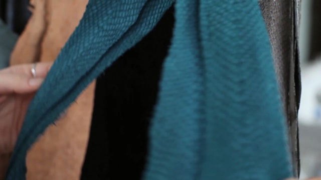 Video Reference: shoulder, outerwear, electric blue, turquoise, neck