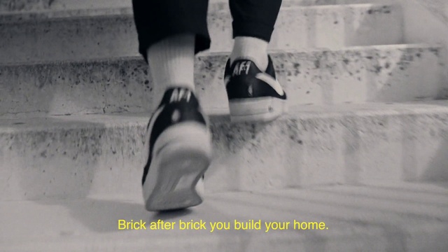 Video Reference: White, Footwear, Photograph, Black, Shoe, Black-and-white, Ankle, Leg, Snapshot, Human leg